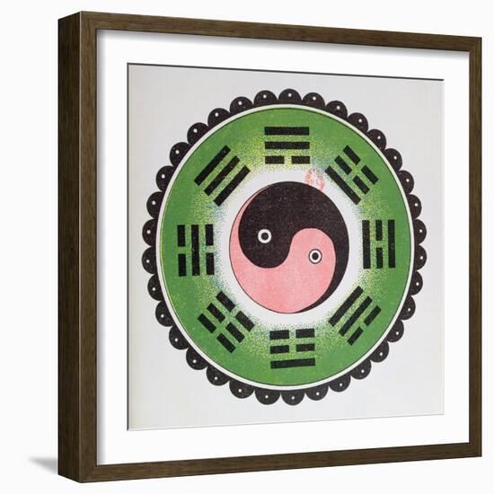Taijitu, Traditional Symbol Representing the Principles of Yin and Yang-null-Framed Giclee Print