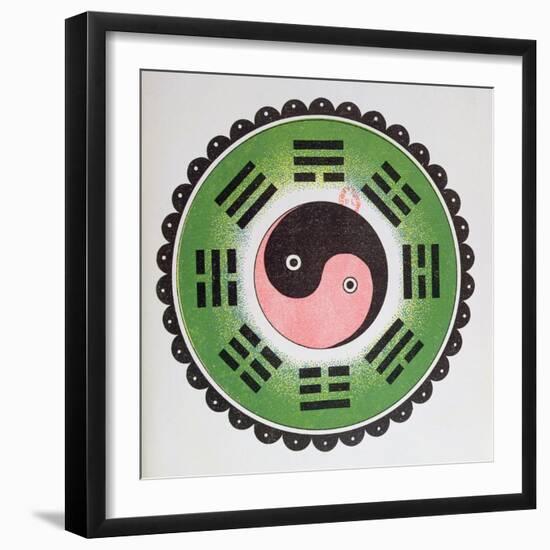 Taijitu, Traditional Symbol Representing the Principles of Yin and Yang-null-Framed Giclee Print