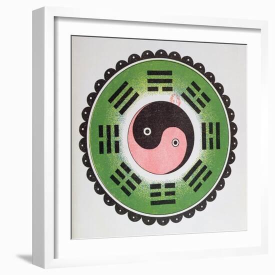 Taijitu, Traditional Symbol Representing the Principles of Yin and Yang-null-Framed Giclee Print