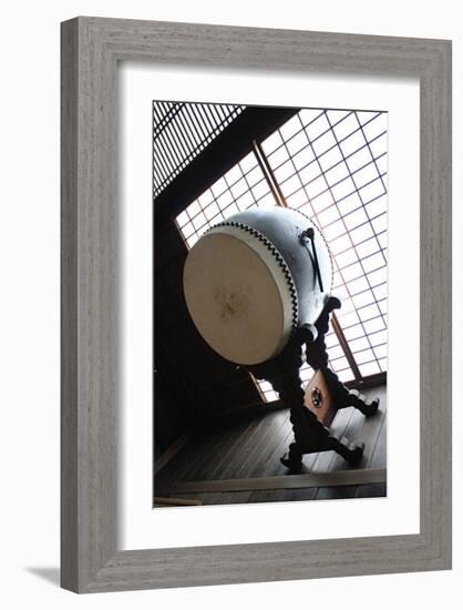 Taiko Drum That Was Inside of the Temple-Ryuji Adachi-Framed Art Print