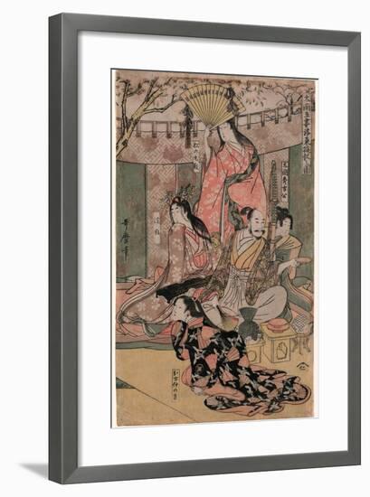 Taiko Gosai Rakuto Yukan No Zu-Kitagawa Utamaro-Framed Giclee Print