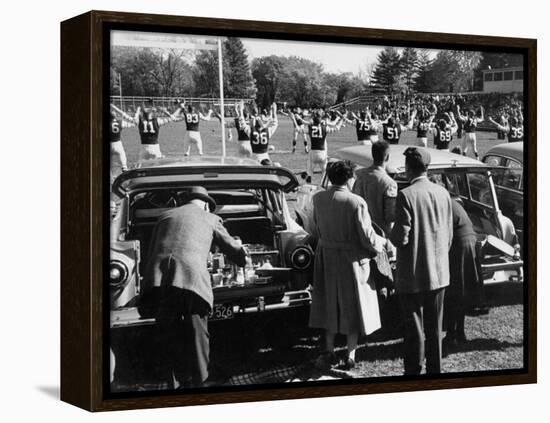 Tailgate Picnic for Spectators at Amherst College Prior to Football Game-null-Framed Premier Image Canvas