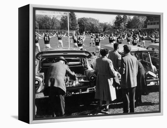 Tailgate Picnic for Spectators at Amherst College Prior to Football Game-null-Framed Premier Image Canvas