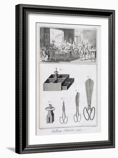 Tailor, from the 'Encyclopedie Des Sciences Et Metiers' by Denis Diderot (1713-84) Published C.1770-French-Framed Giclee Print