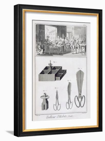 Tailor, from the 'Encyclopedie Des Sciences Et Metiers' by Denis Diderot (1713-84) Published C.1770-French-Framed Giclee Print