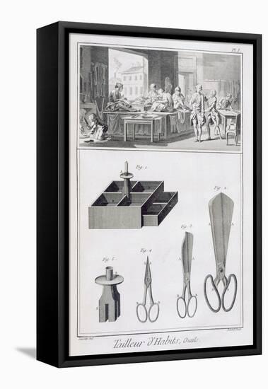 Tailor, from the 'Encyclopedie Des Sciences Et Metiers' by Denis Diderot (1713-84) Published C.1770-French-Framed Premier Image Canvas