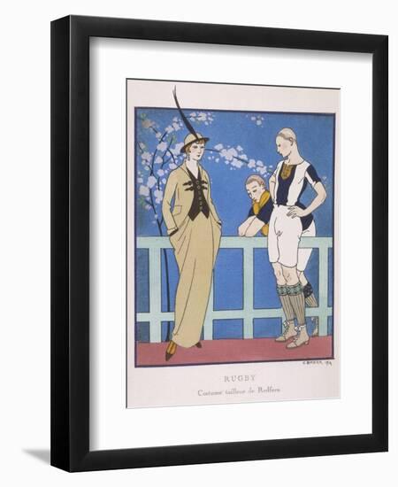 Tailor-Made by Redfern with Draped Skirt with Side Pockets Waistcoat and Jacket-Georges Barbier-Framed Art Print