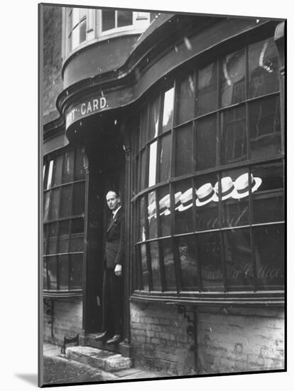 Tailor to All the Gentlemen of Winchester College Albert Gard, Standing in the Doorway of His Store-Cornell Capa-Mounted Photographic Print