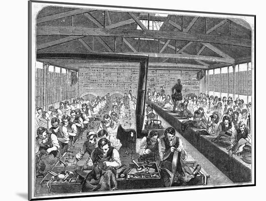 Tailors' and Shoemakers' at Coldbath Fields Prison-null-Mounted Art Print