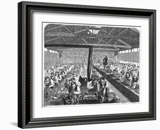 Tailors' and Shoemakers' at Coldbath Fields Prison-null-Framed Art Print