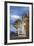 Tainaron Blue Retreat in Mani, Greece. Exterior View of an Alcove in a Stone Wall and a Tree-George Meitner-Framed Photographic Print