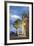 Tainaron Blue Retreat in Mani, Greece. Exterior View of an Alcove in a Stone Wall and a Tree-George Meitner-Framed Photographic Print