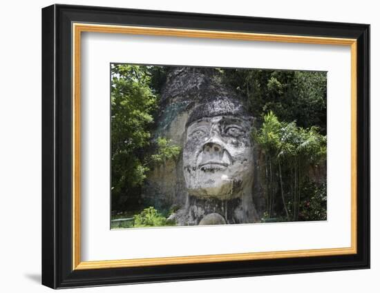 Taino Indian Sculpture, Isabela, Puerto Rico-George Oze-Framed Photographic Print