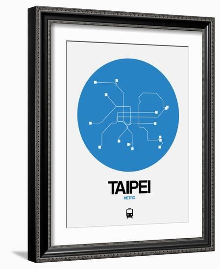 Taipei Blue Subway Map-NaxArt-Framed Art Print