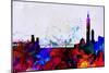 Taipei City Skyline-NaxArt-Mounted Art Print