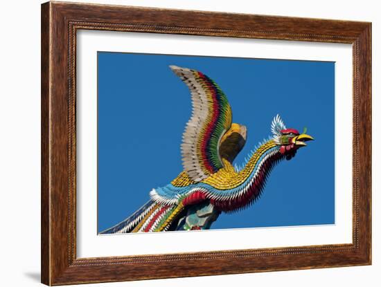 Taipei Colourful Bird Icon On Temple Longshan-Charles Bowman-Framed Photographic Print