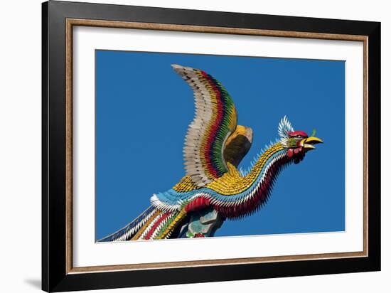 Taipei Colourful Bird Icon On Temple Longshan-Charles Bowman-Framed Photographic Print