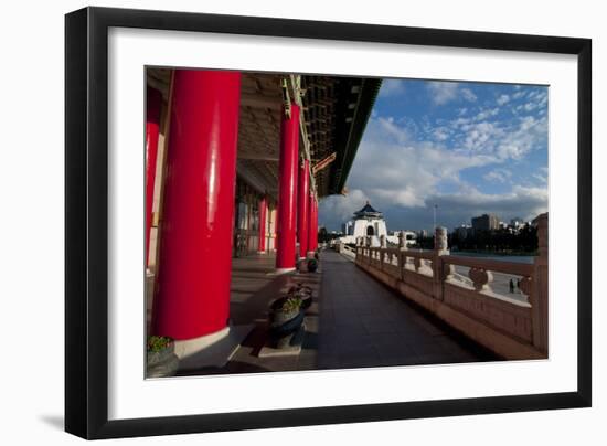 Taipei Red Pillars Chiang Kai Shek Memorial Hall-Charles Bowman-Framed Photographic Print