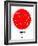 Taipei Red Subway Map-NaxArt-Framed Art Print