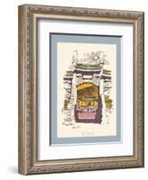 Taipei Taiwan - National Palace Museum - TWA (Trans World Airlines) Menu Cover-David Klein-Framed Art Print