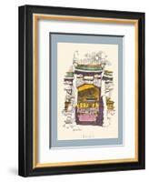 Taipei Taiwan - National Palace Museum - TWA (Trans World Airlines) Menu Cover-David Klein-Framed Art Print