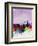 Taipei Watercolor Skyline-NaxArt-Framed Art Print
