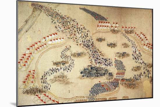 Taiping Rebellion, Contemporary Painting of Imperial Chinese Troops, Tientsin, c. 1850-null-Mounted Giclee Print