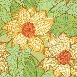 Hand Drawn Vintage Floral Pattern-tairen-Framed Premium Giclee Print