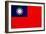 Taiwan Flag Design with Wood Patterning - Flags of the World Series-Philippe Hugonnard-Framed Premium Giclee Print