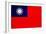 Taiwan Flag Design with Wood Patterning - Flags of the World Series-Philippe Hugonnard-Framed Premium Giclee Print