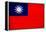 Taiwan Flag Design with Wood Patterning - Flags of the World Series-Philippe Hugonnard-Framed Stretched Canvas