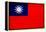 Taiwan Flag Design with Wood Patterning - Flags of the World Series-Philippe Hugonnard-Framed Stretched Canvas