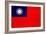 Taiwan Flag Design with Wood Patterning - Flags of the World Series-Philippe Hugonnard-Framed Art Print