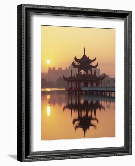 Taiwan, Kaohsiung, Lotus Lake at Sunset-Steve Vidler-Framed Photographic Print