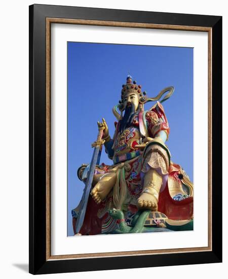 Taiwan, Kaohsiung, Lotus Lake, Statue of Taoist God Xuan-Tian-Shang-Di-Steve Vidler-Framed Photographic Print