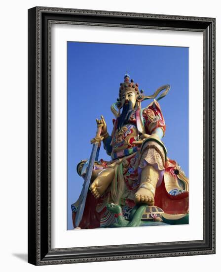 Taiwan, Kaohsiung, Lotus Lake, Statue of Taoist God Xuan-Tian-Shang-Di-Steve Vidler-Framed Photographic Print