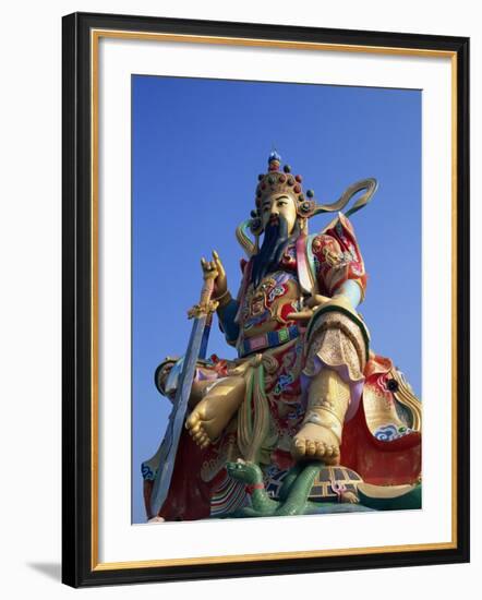 Taiwan, Kaohsiung, Lotus Lake, Statue of Taoist God Xuan-Tian-Shang-Di-Steve Vidler-Framed Photographic Print