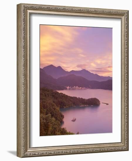 Taiwan, Nantou, View of Sun Moon Lake at Sunset-Jane Sweeney-Framed Photographic Print