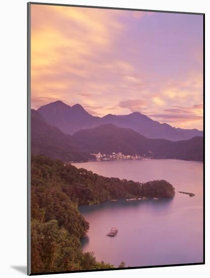 Taiwan, Nantou, View of Sun Moon Lake at Sunset-Jane Sweeney-Mounted Photographic Print