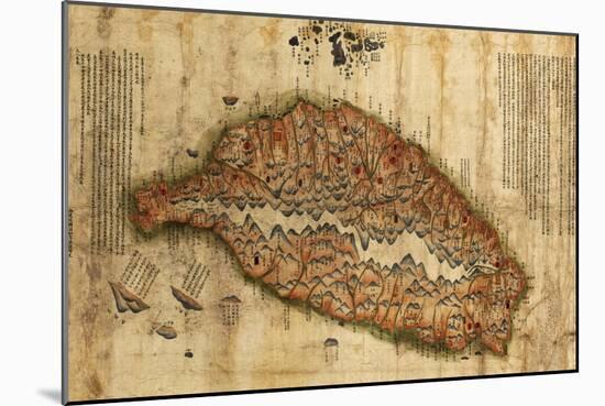 Taiwan - Panoramic Map-Lantern Press-Mounted Art Print