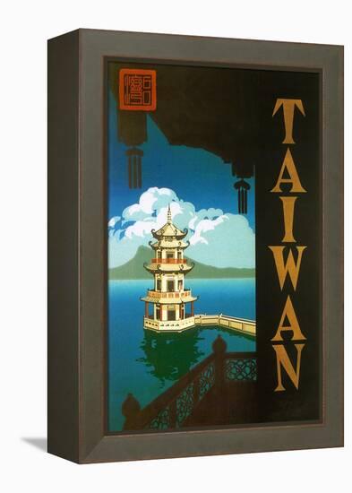 Taiwan: Sun Moon Lake, c.1950-null-Framed Premier Image Canvas