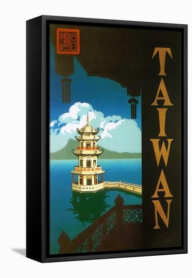 Taiwan: Sun Moon Lake, c.1950-null-Framed Premier Image Canvas