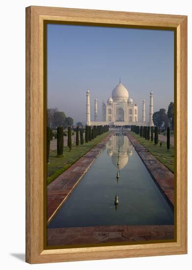 Taj Mahal at Sunrise, UNESCO World Heritage Site, Agra, Uttar Pradesh, India, Asia-Peter Barritt-Framed Premier Image Canvas