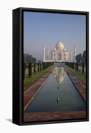 Taj Mahal at Sunrise, UNESCO World Heritage Site, Agra, Uttar Pradesh, India, Asia-Peter Barritt-Framed Premier Image Canvas