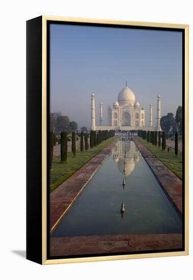 Taj Mahal at Sunrise, UNESCO World Heritage Site, Agra, Uttar Pradesh, India, Asia-Peter Barritt-Framed Premier Image Canvas
