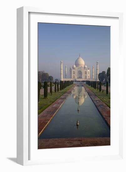 Taj Mahal at Sunrise, UNESCO World Heritage Site, Agra, Uttar Pradesh, India, Asia-Peter Barritt-Framed Premium Photographic Print