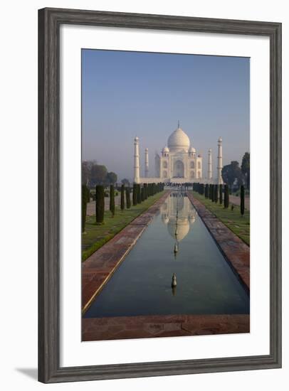 Taj Mahal at Sunrise, UNESCO World Heritage Site, Agra, Uttar Pradesh, India, Asia-Peter Barritt-Framed Photographic Print