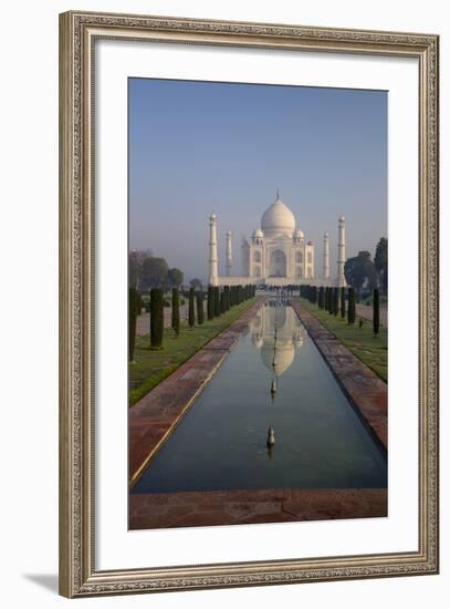 Taj Mahal at Sunrise, UNESCO World Heritage Site, Agra, Uttar Pradesh, India, Asia-Peter Barritt-Framed Photographic Print