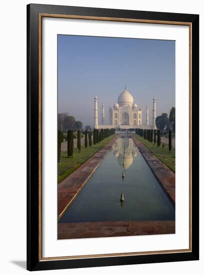 Taj Mahal at Sunrise, UNESCO World Heritage Site, Agra, Uttar Pradesh, India, Asia-Peter Barritt-Framed Photographic Print