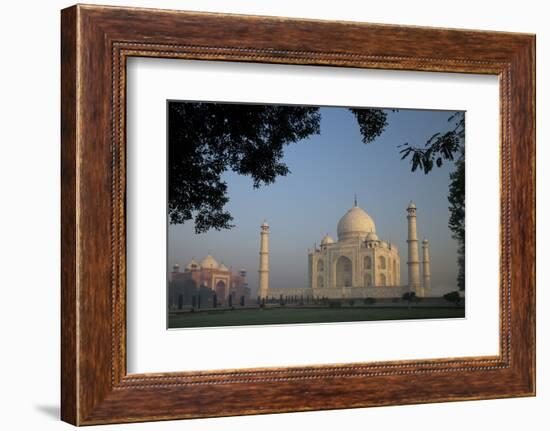 Taj Mahal at Sunrise, UNESCO World Heritage Site, Agra, Uttar Pradesh, India, Asia-Peter Barritt-Framed Photographic Print